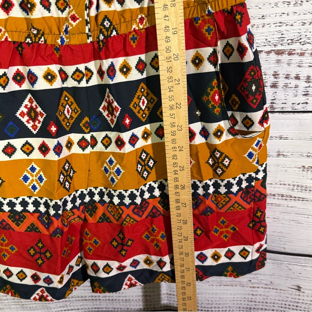 Speed Control Multicolor Geometric Print Romper - Picture 7 of 8